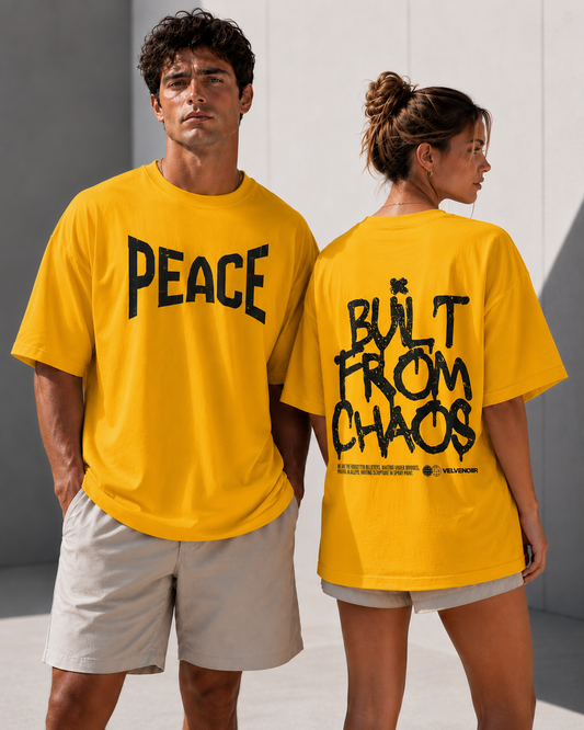 Peace Built From Chaos Oversized Graphic T-Shirt | Unisex
