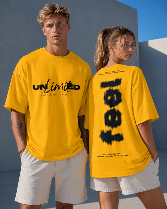 Unlimited Feel Oversized Graphic T-Shirt | Unisex Streetwear