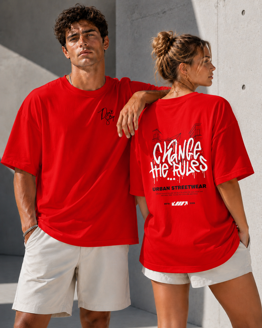 Dont Stop Change the Rules Oversized Graphic T-Shirt