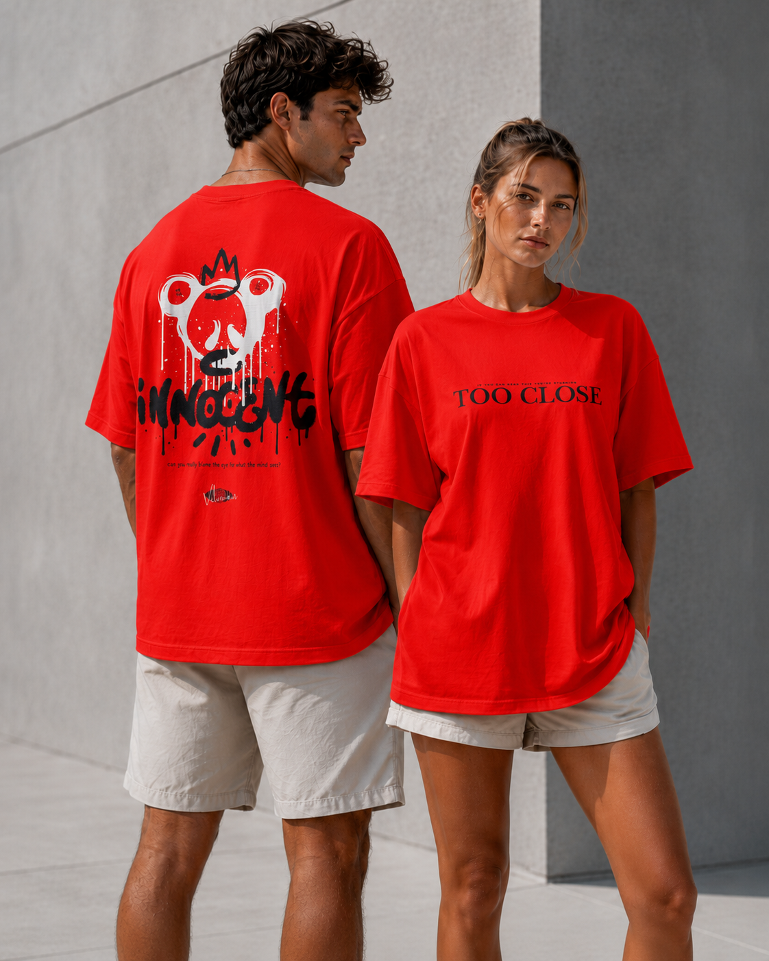 Too Close Innocence Oversized Graphic T-Shirt | Unisex Tee