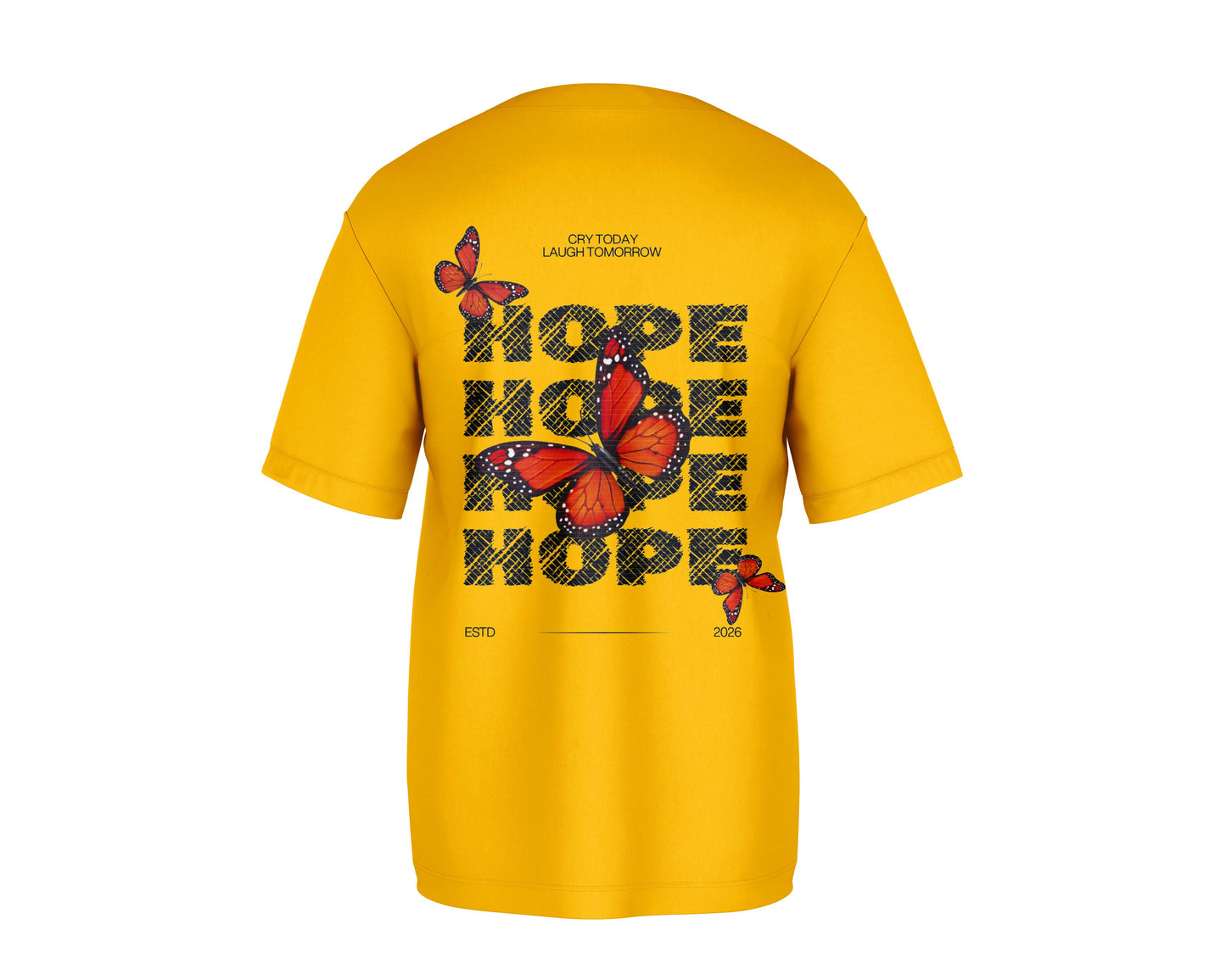 Hope Butterfly Oversized Graphic T-Shirt | Unisex Streetwear