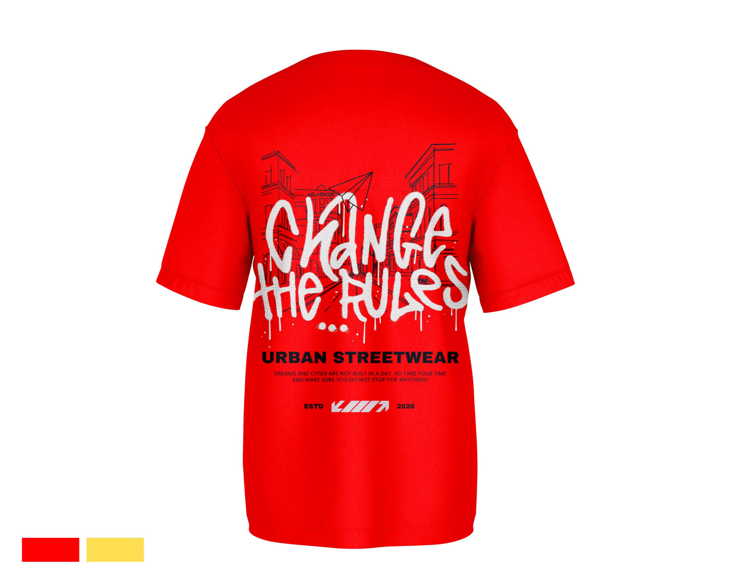 Dont Stop Change the Rules Oversized Graphic T-Shirt