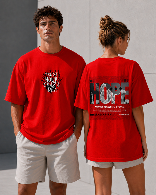 Trust Your Crazy Idea Oversized Graphic T-Shirt | Unisex